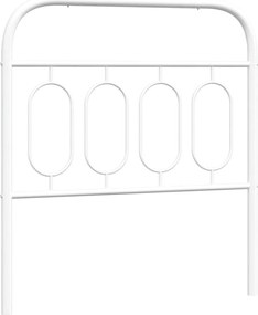 377194 vidaXL Метална резервна табла за легло, бяла, 90 см