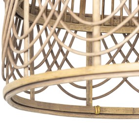 Интелигентна висяща лампа от ратан 44 см с Wi-Fi G95 - Michelle