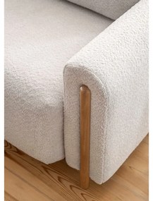 Бежов сгъваем/с място за съхранение диван от прежда с примки от букле 244 cm Arcadova – ELTAP