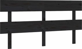 819084 vidaXL Горна табла за легло, черна, 164x3x81 см, бор масив