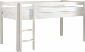 Бяло двуетажно легло от борова дървесина 90x200 cm PINO - Vipack