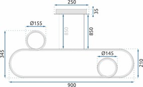 Лампа LED APP810-CP CHROM