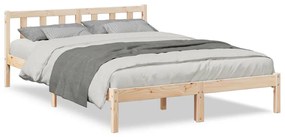 852436 vidaXL Екстра дълга рамка за легло, без матрак, 160x210 см, бор масив