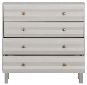 Светлосив нисък скрин от борова дървесина 94x91 cm Madu - WOOOD