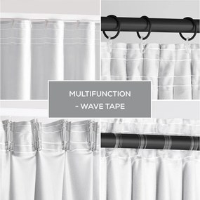 Бяло dimout перде 140x245 cm Pleat – Restilo