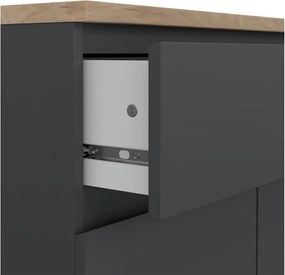 Тъмносив скрин 80x100x40 cm Naia – Tvilum