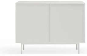 Бял/естествен нисък скрин от декор от дъб 108x80 cm Sierra – Teulat