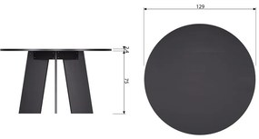 Кръгла трапезна маса ø 129 cm Fries – WOOOD