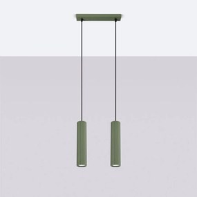 Зелено висящо осветително тяло Gleam – Sollux