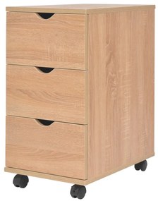 245725 vidaXL Контейнер с чекмеджета, 33x45x60 см, дъб