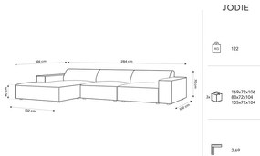Бежов ъглов диван (ляв ъгъл) Jodie - Micadoni Home