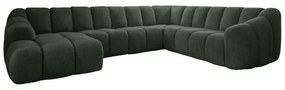 Тъмнозелен ъглов диван (десен ъгъл/U форма) Shell – Miuform