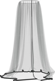 Мрежа против комари за чадър 220 mesh черен Φ300x230 см