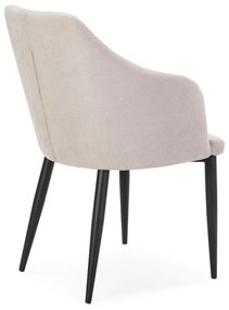 Светлосиви тапицирани трапезни столове в комплект 2 бр. Nadi – Marckeric