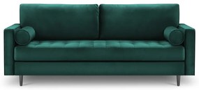 Диван от кадифе в петролено зелено , 219 см Santo - Milo Casa