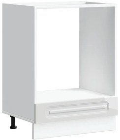 853519 vidaXL Шкаф за фурна, Kalmar, бял гланц, инженерно дърво