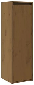 813511 vidaXL Стенен шкаф, меденокафяв, 30x30x100 см, бор масив
