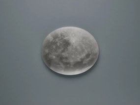 Светлосива LED детска лампа за таван с абажур от акрилно стъкло ø 40 cm Lunar – Trio