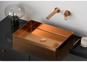 Мивка от неръждаема стомана в меден цвят 50x35 cm Aurum – Sapho