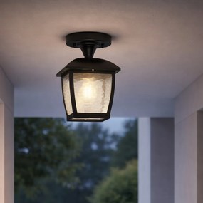 Класическа таванна лампа черна IP44 - Leuven