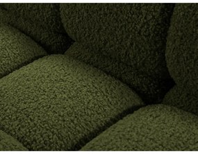 Зелен модулен ъглов диван от букле (десен ъгъл) Bellis – Micadoni Home