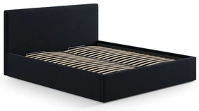 Тъмносиня тапицирана табла за легло 170,5x100 cm Remo – Micadoni