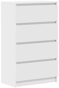 800531 vidaXL Сайдборд, бял, 60x35x98,5 см, инженерно дърво