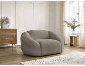 Сиво-кафяво кресло от букле Tina – Bobochic Paris