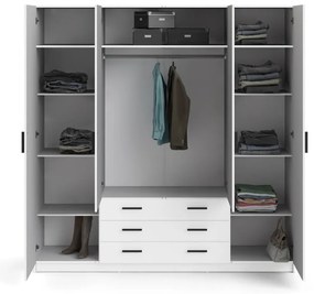 Бял гардероб 196x200 cm Sprint – Tvilum