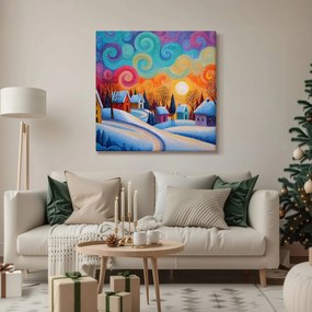 Картина на платно – Празнична вечер в планината