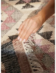 Сив ръчно изработен ютен килим 80x150 cm Roya Parsa – Elle Decoration