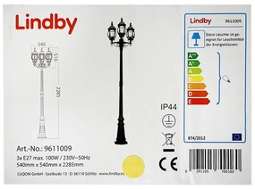 Lindby - Екстериорна лампа 3xE27/100W/230V IP44