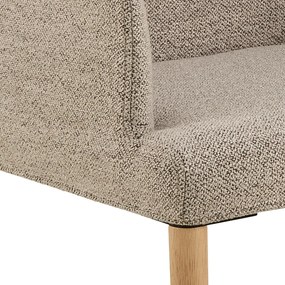 Бежов тапициран трапезен стол с подлакътници Zoe – Actona