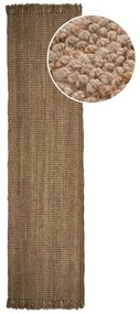 Ръчно изработена ютена пътека в естествен цвят 60x300 cm Jute Boucle – Flair Rugs