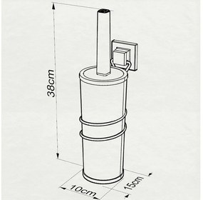 ЧЕТКА ЗА ТОАЛЕТНА TEKNO TEL EF-094W , двойно залепване