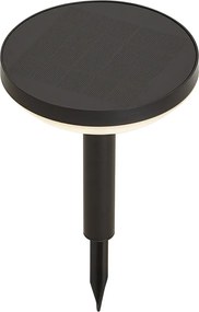Комплект от 3 соларни LED прожектора с шип, черни, IP44 - Solar