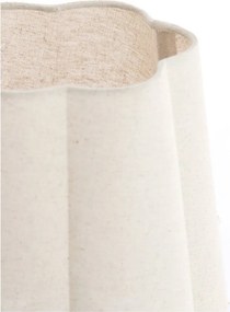 Бяла настолна лампа с текстилен абажур (височина 50 cm) Musaby – Light &amp; Living