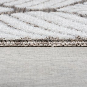Килим за открито и закрито в цвят слонова кост 66x230 cm Elm Leaf – Flair Rugs