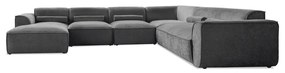 Сив ъглов диван (десен ъгъл/"U" форма) Flex Felix – Miuform
