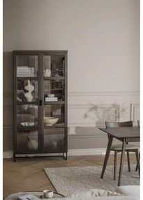 Кафява витрина от масивен дъб 95x195 cm Everett – Rowico