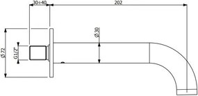 Чучур за вана Vicario-бронз