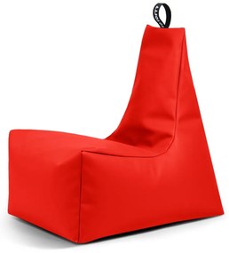 Червен пуф от изкуствена кожа Icy L – So Soft?