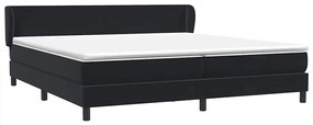 3317375 vidaXL Box Spring легло с матраци Черно 200x210 cm Кадифе