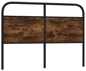 4100240 vidaXL Резервна табла за легло, опушен дъб, 120 см, стомана и инженерно дърво