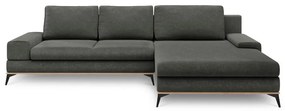 Тъмносив ъглов разтегателен диван , десен ъгъл Planet - Windsor &amp; Co Sofas