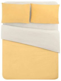 Жълт и кремав памучен чаршаф за двойно легло/разширен чаршаф за легло 200x220 cm - Mila Home
