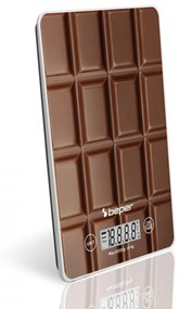 Кухненска везна Beper P102BIL002, До 5 кг, g/lb, LCD дисплей, TAPA, Автоматично изключване, Кафяв