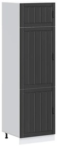 853868 vidaXL Кухненски шкаф Lucca, черен, инженерно дърво