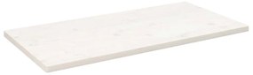 824406 vidaXL Плот за маса, бял, 100x50x2,5 см, бор масив, правоъгълен