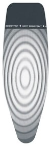 Калъф за маса за гладене Brabantia D 90300168, 135x45 см, 2 мм, Топлоустойчива зона за ютия, Тъмносив/Бял